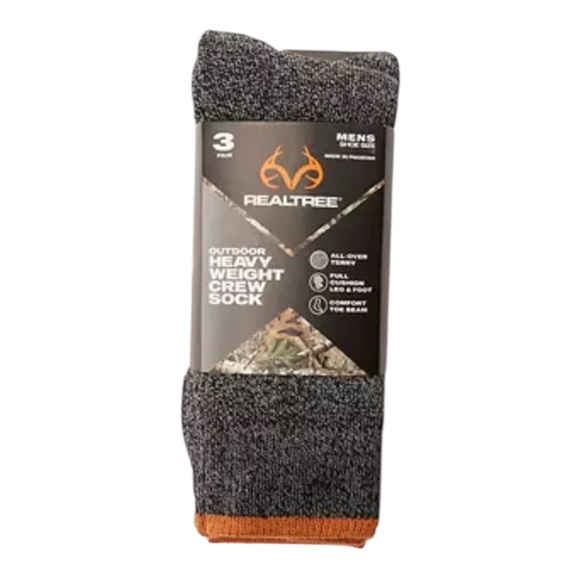 Realtree Outdoor Heavyweight Crew Socks 3-pack - Picture 1 of 11
